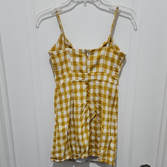 Forever 21 Yellow and White Checkered Mini Dress #A2509-0028 - Picture 3 of 5